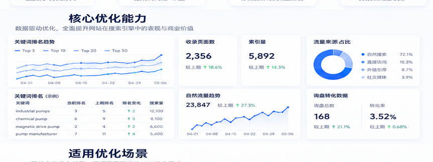 SEO核心能力数据看板